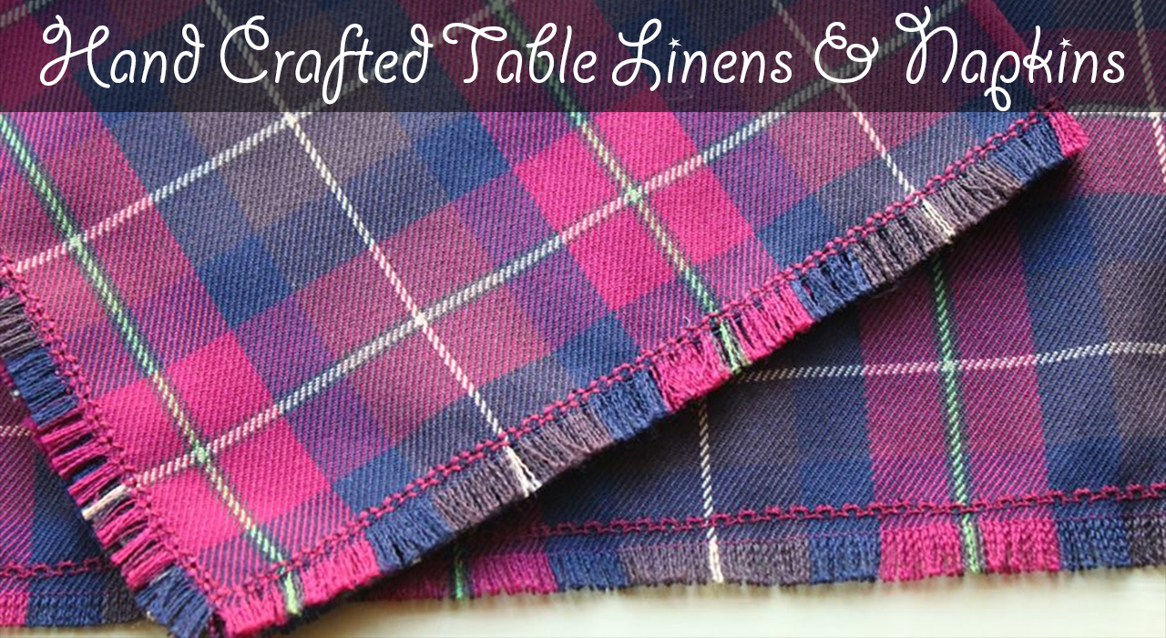 tartan table linens and napkins