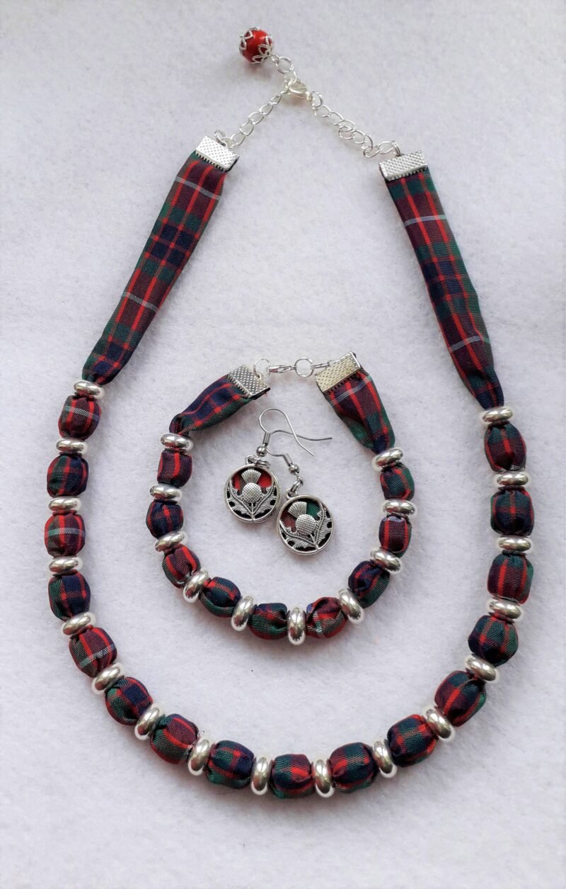 Fraser Tartan Necklace & Bracelet Set