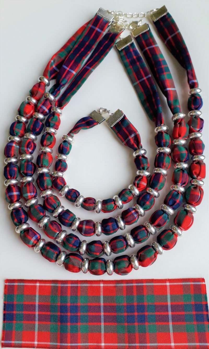 Fraser Tartan Necklace & Bracelet Set
