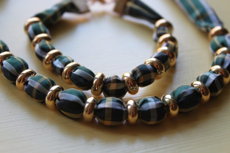 Irish National Tartan Bracelet & Necklace Set
