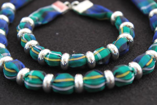 tartan Campbell necklace and bracelet set