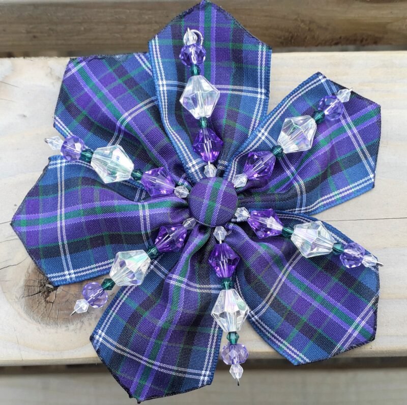 Tartan Snowflake Christmas Tree Ornaments - Set of Three (3) in the Same Tartan