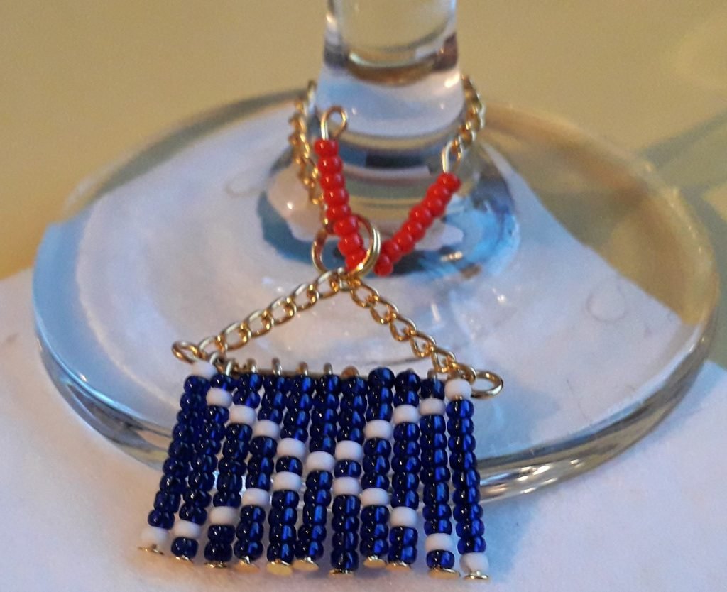 Scottish Saltire Wine Glass Charms (Set of 4)