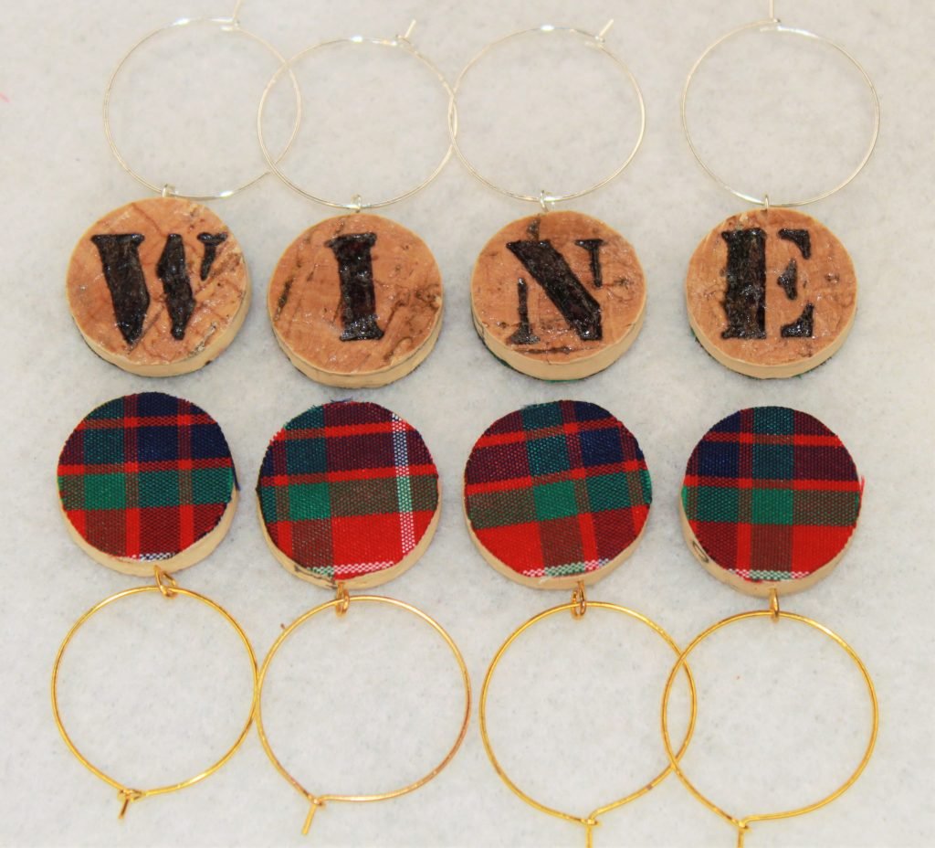 Tartan Wine Glass Charms - Set of Four