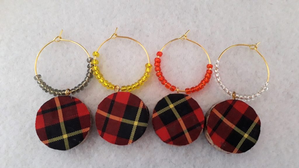 Wallace Tartan Wine Glass Charms