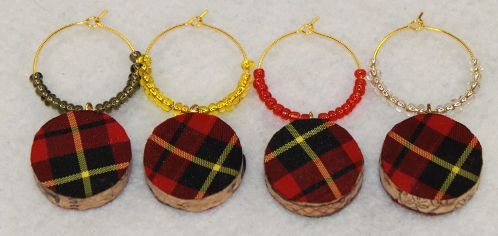 Wallace Tartan Wine Glass Charms