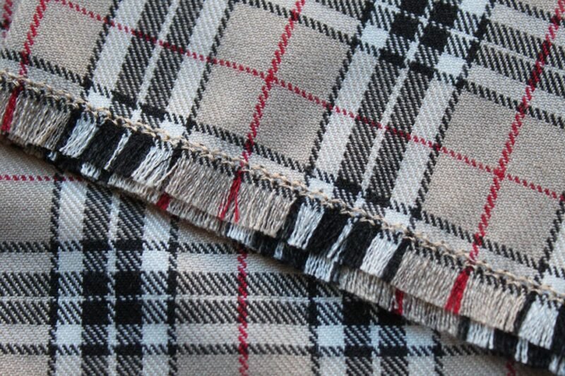 Handmade Burberry Tartan Placemat and Napkin Set - Single Layer