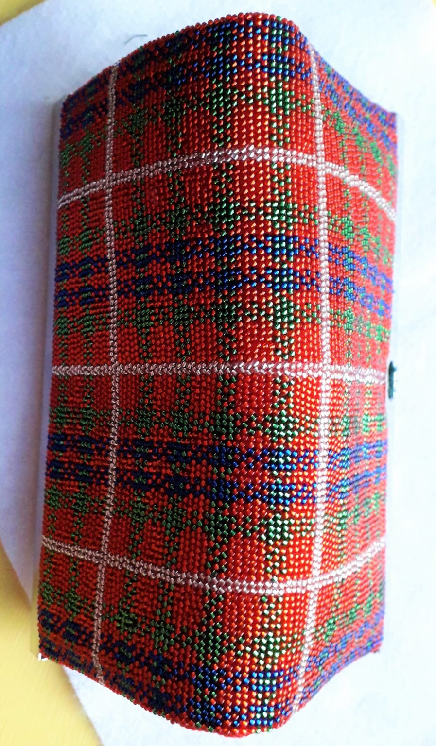 Tartan Beaded Clutch - Bespoke Item