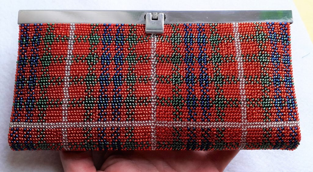 Tartan Beaded Clutch - Bespoke Item