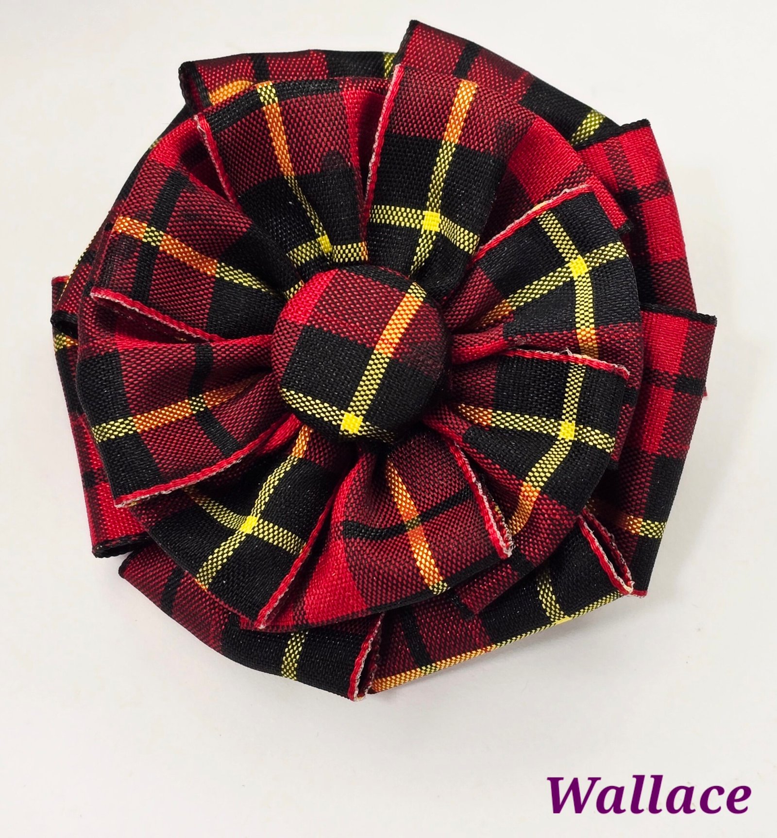 Tartan Brooch and Earrings Set
