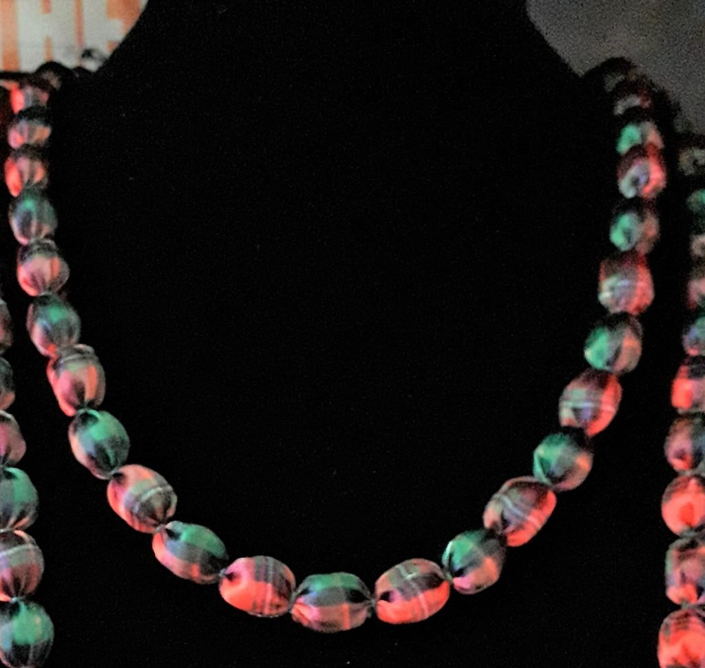 Tartan Necklace and Matching Thistle Earrings Set