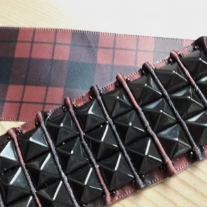 Tartan and Pyramid Bead Choker